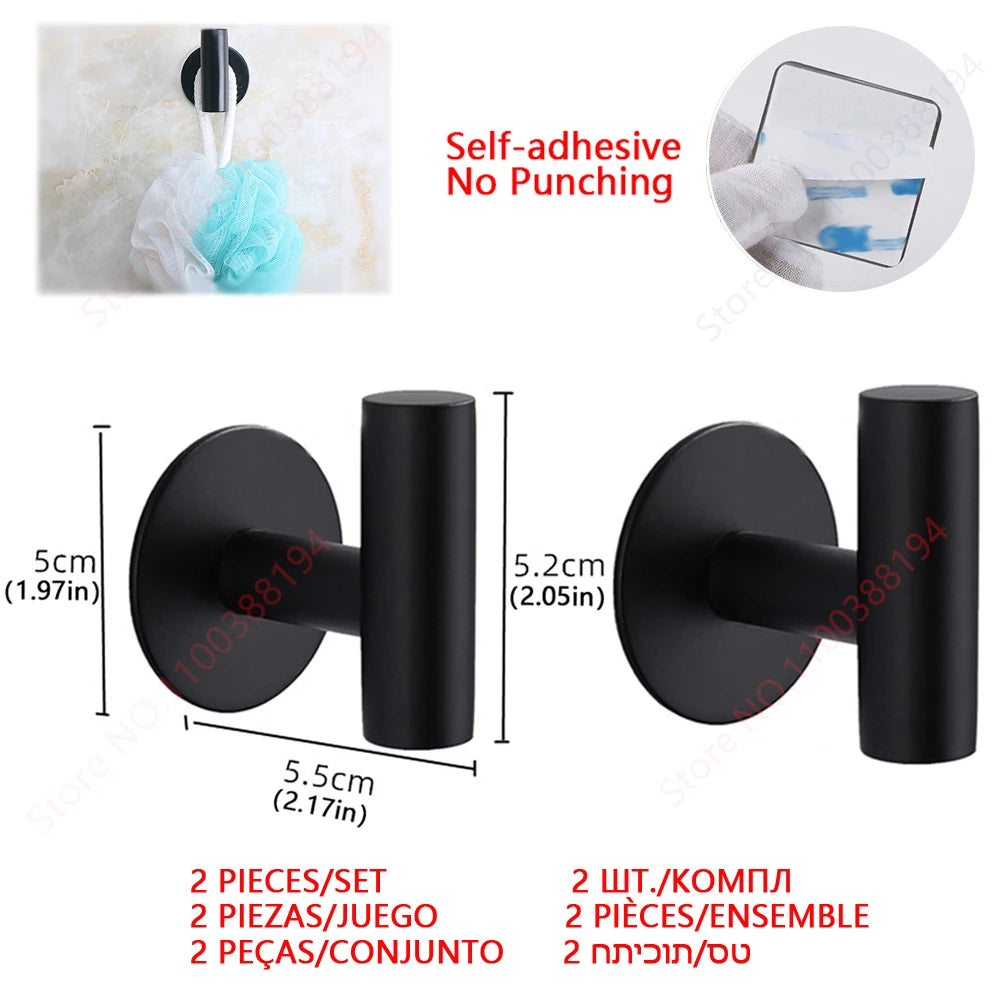 Organizador Adhesivo de Papel Higiénico y Toallas (Acero Inoxidable SUS304)