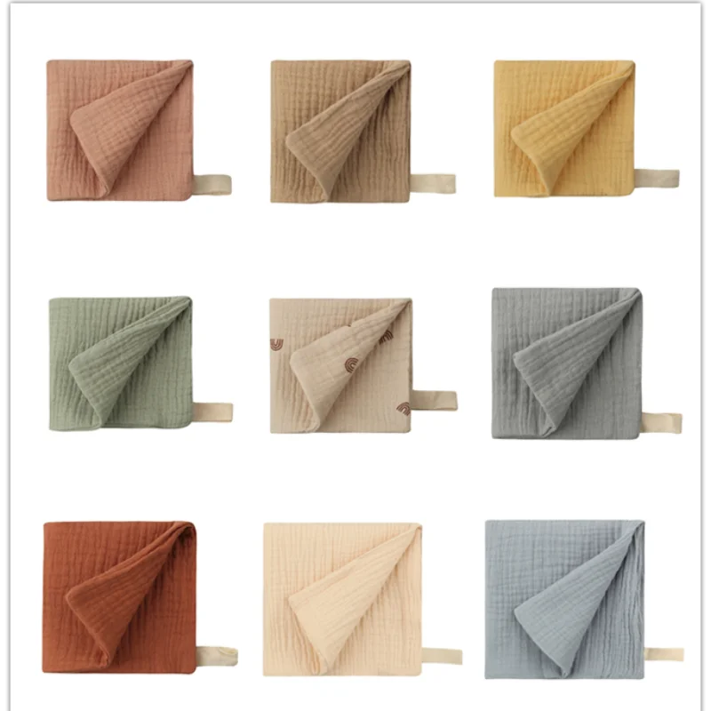 Set de 5 Toallas de Gasa de Algodón (23x23 cm) - Paños Multiusos para Recién Nacidos