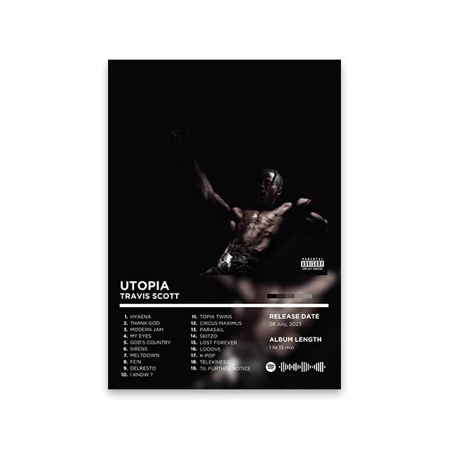 Lienzo musical retro para pared