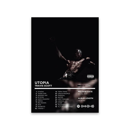 Lienzo musical retro para pared