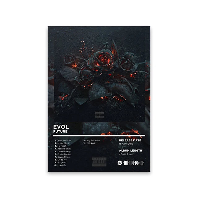 Lienzo musical retro para pared