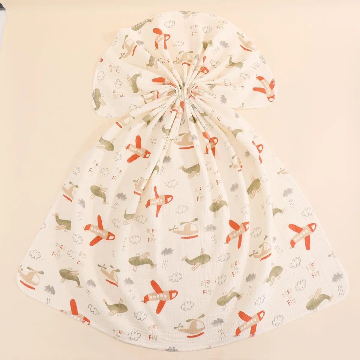 Manta de Muselina de Algodón (Estampado Cartoon) - Envoltura Suave y Transpirable para Bebé