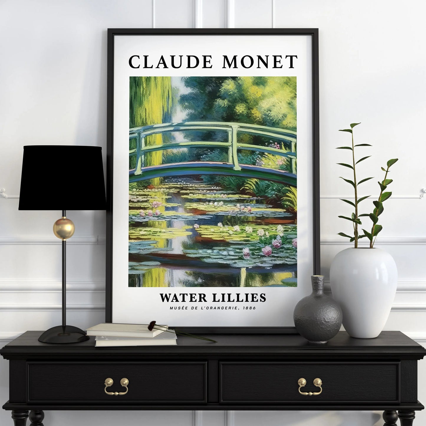 Póster Vintage de Arte Famoso (Claude Monet) - Impresión en Lienzo Giclée de Paisajes y Flores