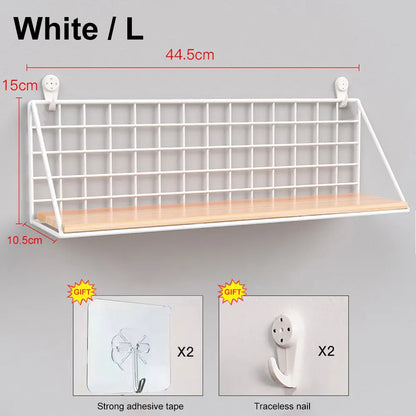 Estante Especiero de Cocina Colgable (Diseño Metal y Madera) - Organizador de Pared Multiusos con Instalación sin Taladro, Estilo Moderno y Rústico