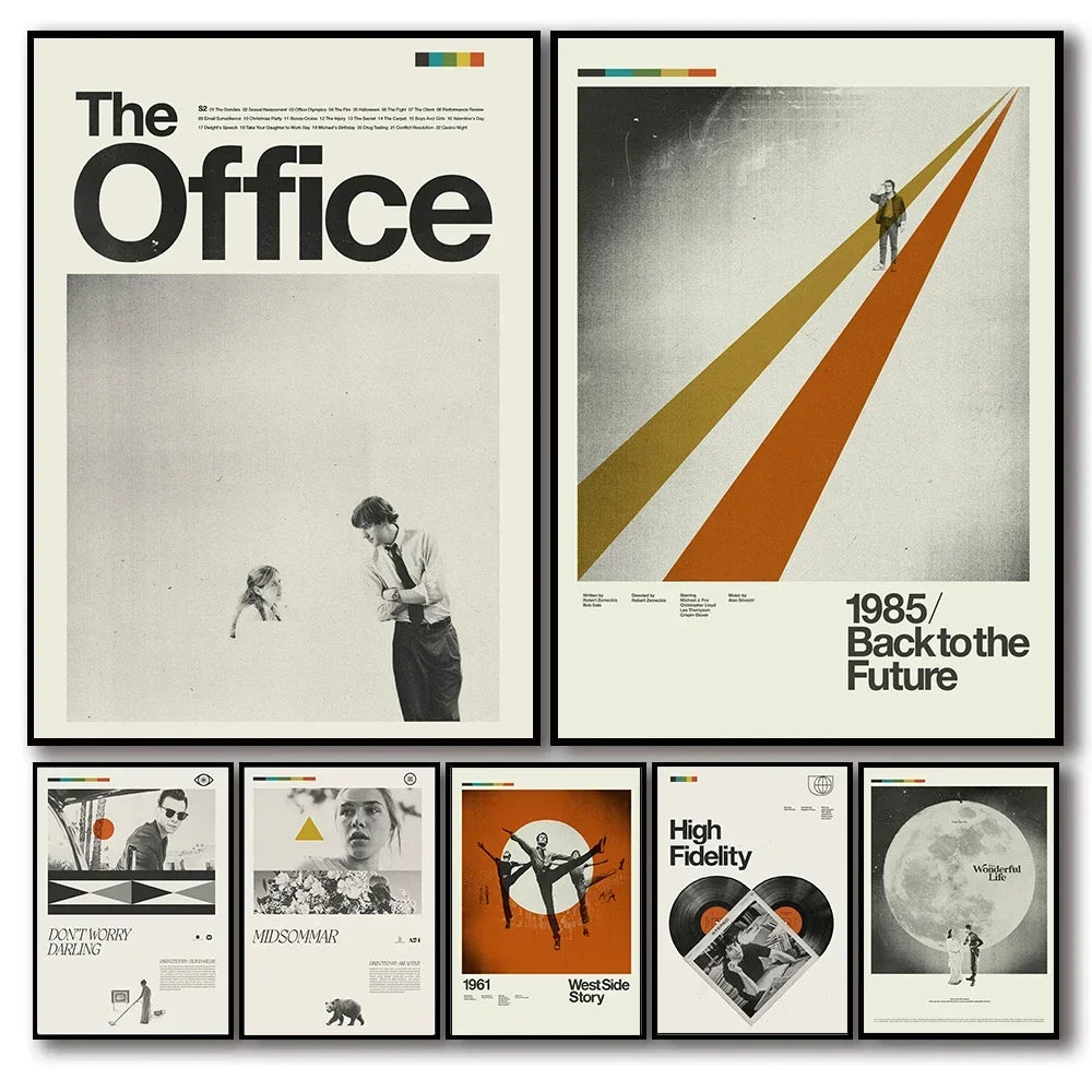 Póster Vintage de Películas y Series Clásicas (Lienzo Retro sin Marco)