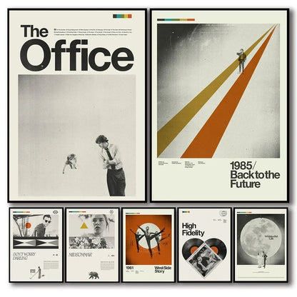 Póster Vintage de Películas y Series Clásicas (Lienzo Retro sin Marco)