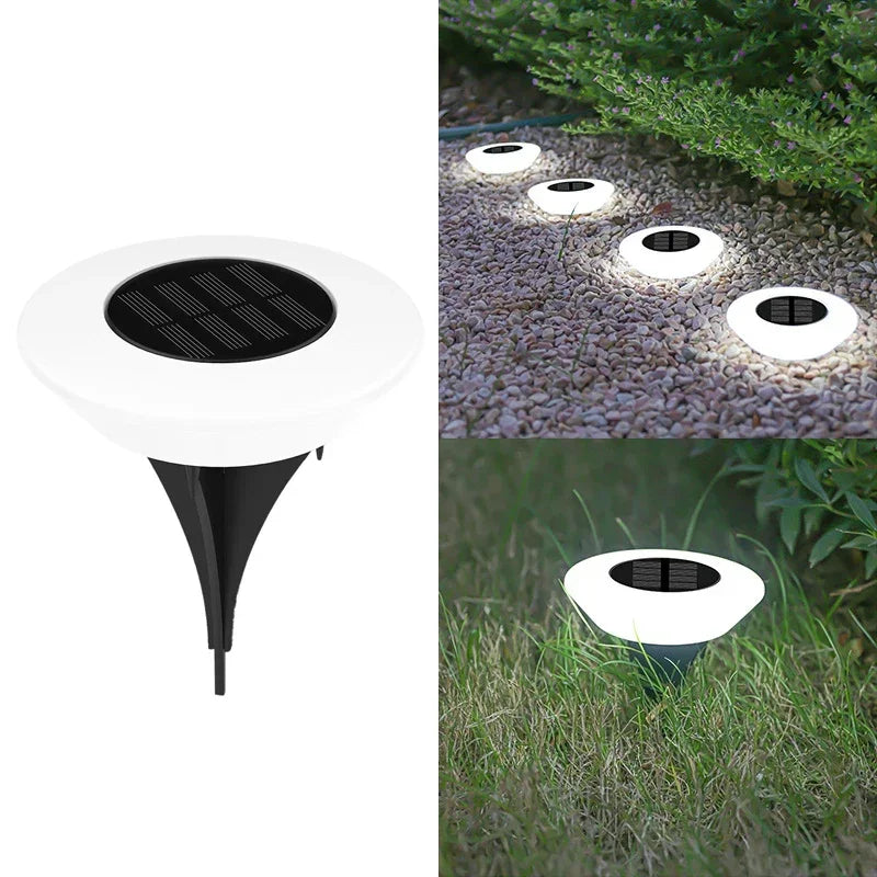 Luces Solares LED de Suelo Impermeables IP65 | Pack de 1 a 8 Focos Solares de Exterior para Jardín, Caminos y Césped | Iluminación Automática de Acero Inoxidable