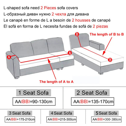 Funda de Sofá Elástica de Jacquard para Salón | Cubre Sofá Ajustable de 1 a 4 Plazas y Forma de L | Protector Universal de Muebles Lavable