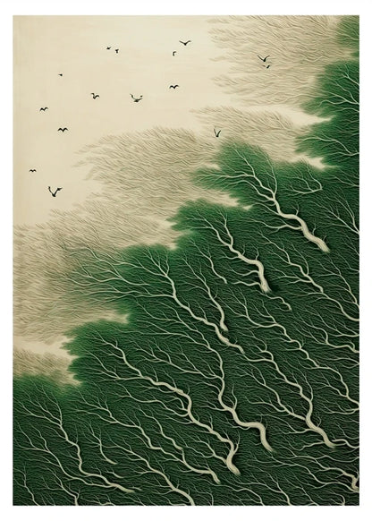 Póster de Arte Japonés de Exposición (Katsushika Hokusai) - Impresión de Paisajes Vintage en Lienzo