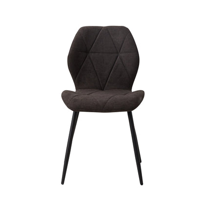 Set de 2/4/6 Sillas de Comedor de Lino Transpirable EGOONM | Sillas Acolchadas Ergonómicas con Patas de Metal Negro | Diseño Nórdico para Salón, Cocina y Restaurante