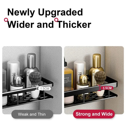 Estante Esquinero de Aluminio para Baño y Ducha | Organizador de Pared sin Taladro para Champú | Soporte Antioxidante Multiusos
