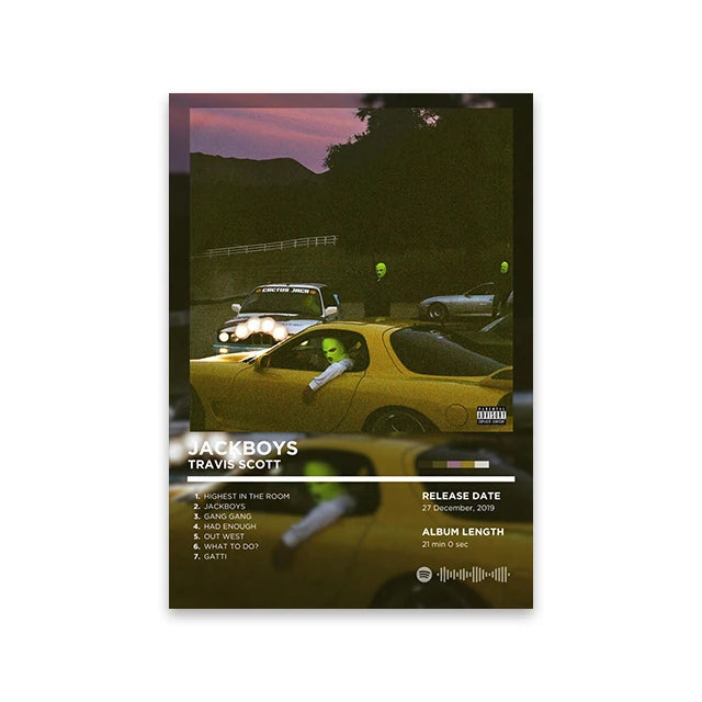 Lienzo musical retro para pared