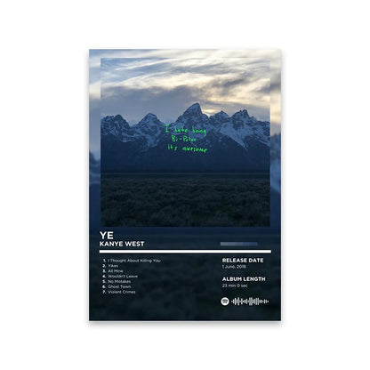 Lienzo musical retro para pared