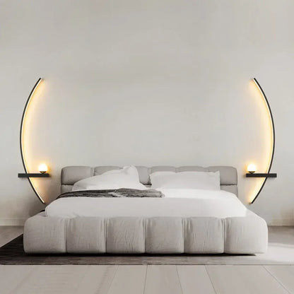 Aplique de Pared LED Moderno de Tiras - Lámpara Sconce Minimalista para Cabecera, Estudio y Escaleras