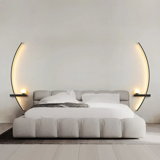 Aplique de Pared LED Moderno de Tiras - Lámpara Sconce Minimalista para Cabecera, Estudio y Escaleras