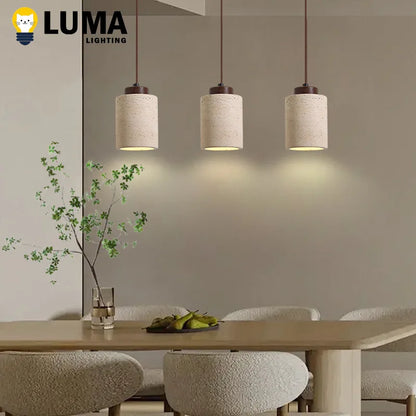 Lámpara colgante Wabi-Sabi de piedra