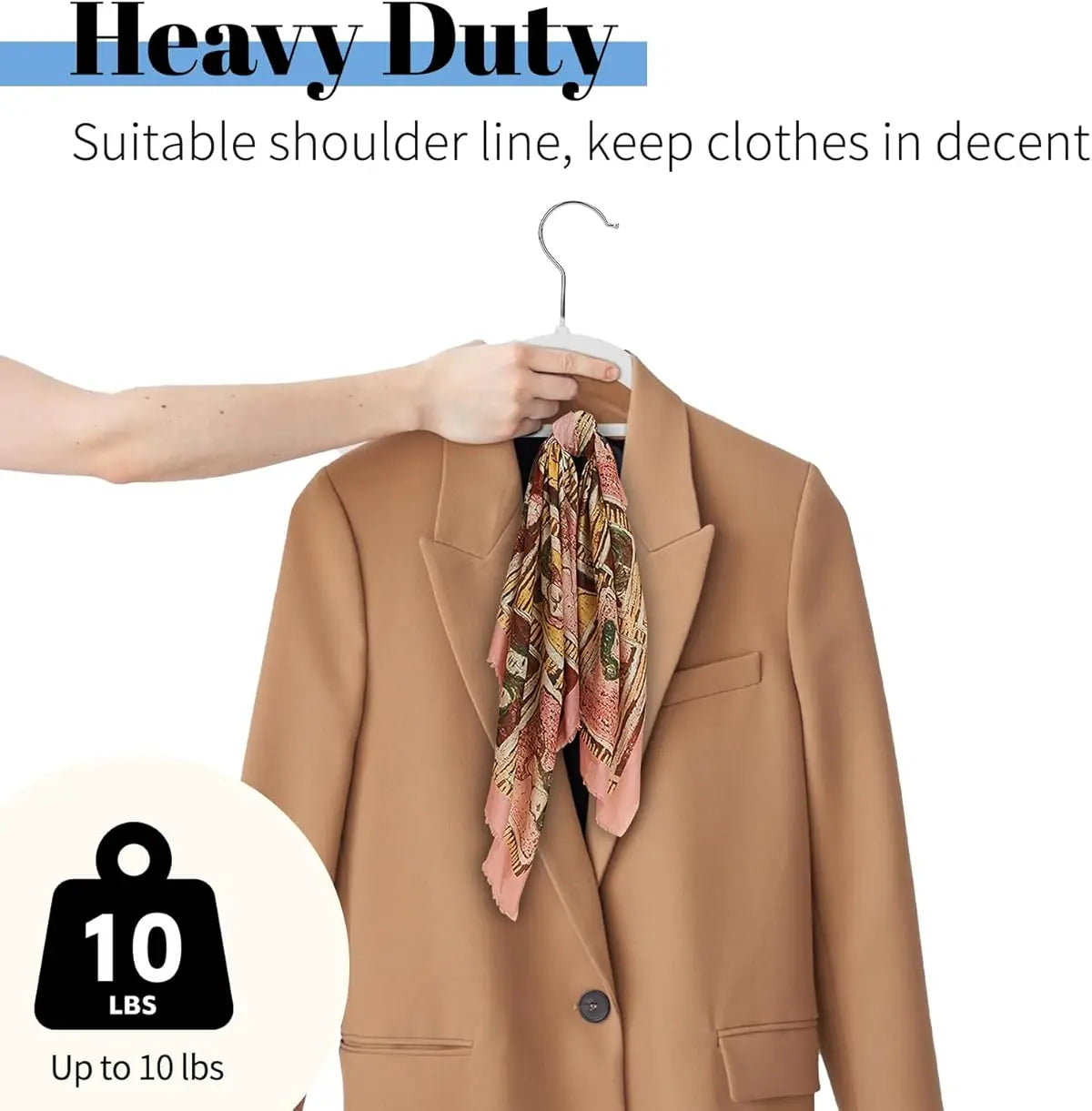 Set de Perchas de Terciopelo Flocado (Ultrafinas) - Perchas Antideslizantes, Resistentes y Ahorradoras de Espacio para Trajes