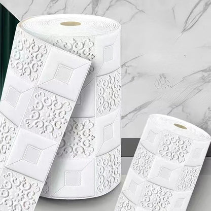 Pegatinas de Pared 3D de Espuma Suave (70cm x 2m) - Panel Autoadhesivo de Ladrillo Anticolisión, Aislante de Ruido para el Hogar