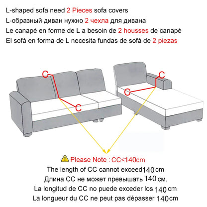Funda de Sofá Elástica de Jacquard para Salón | Cubre Sofá Ajustable de 1 a 4 Plazas y Forma de L | Protector Universal de Muebles Lavable