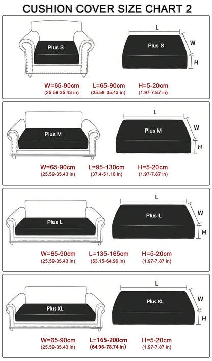 Funda de Sofá Elástica de Jacquard Premium | Protector de Muebles Lavable y Antideslizante | Cubre Sofás para Salón, Oficina y Dormitorio