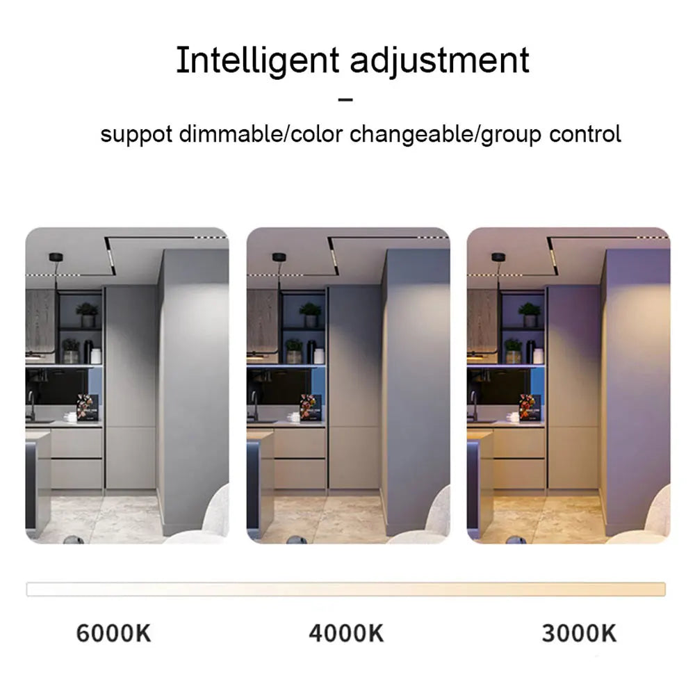 Sistema de Iluminación Modular Magnético (20 Tipos, DC48V) - Focos LED Smart Tuya/Zigbee con Alto CRI para Hogares Modernos