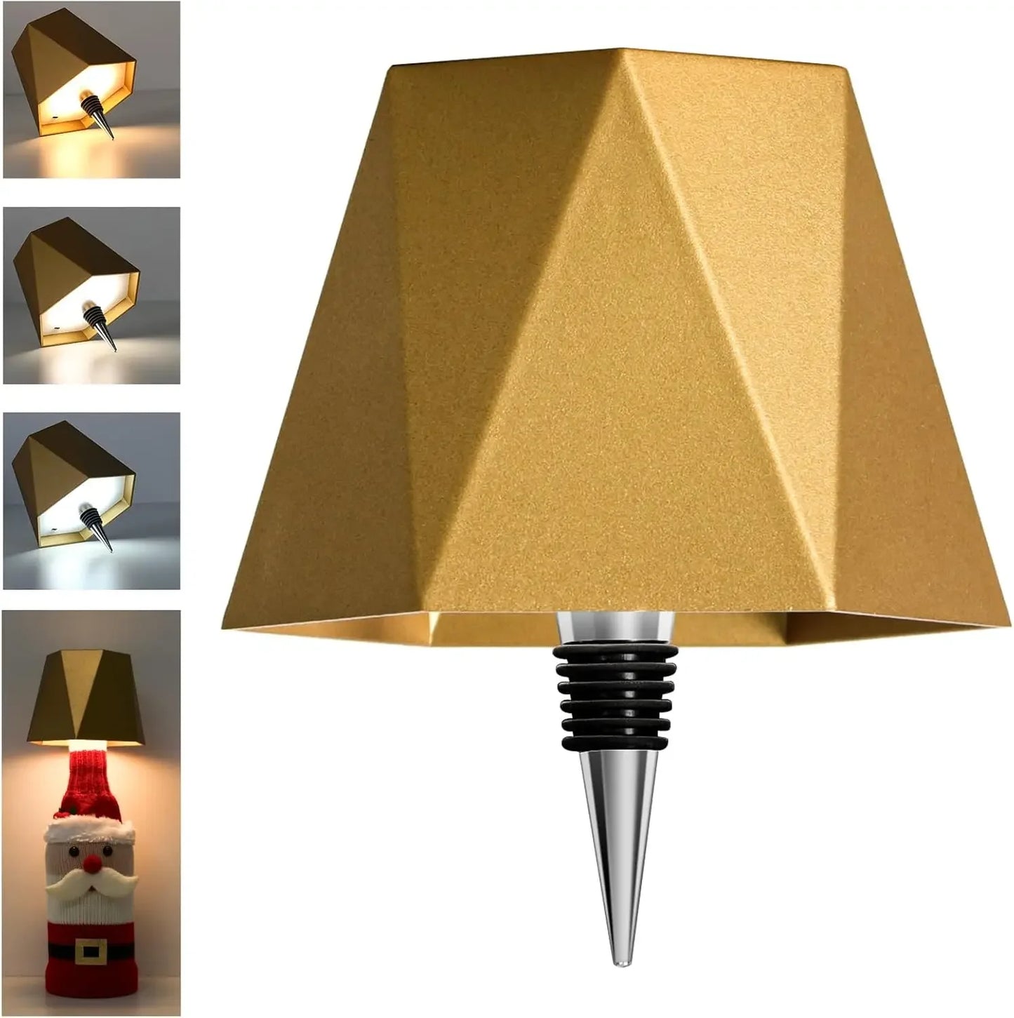 Lámpara Inalámbrica para Botellas con Control Táctil | Luz de Mesa LED 3 Colores y Brillo Regulable | Lámpara Recargable USB IP54 para Bar, Terraza y Dormitorio