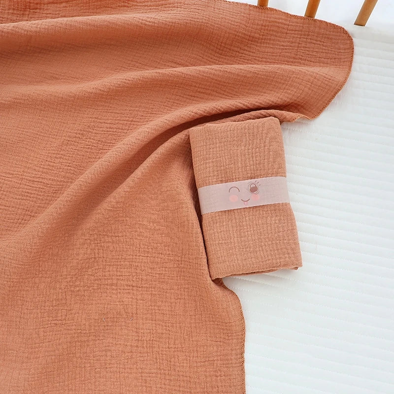 Manta de Muselina de Algodón (Estampado Cartoon) - Envoltura Suave y Transpirable para Bebé