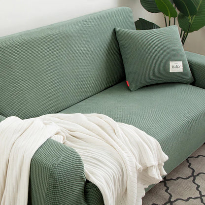 Funda de Sofá Elástica de Jacquard para Salón | Cubre Sofá Ajustable de 1 a 4 Plazas y Forma de L | Protector Universal de Muebles Lavable