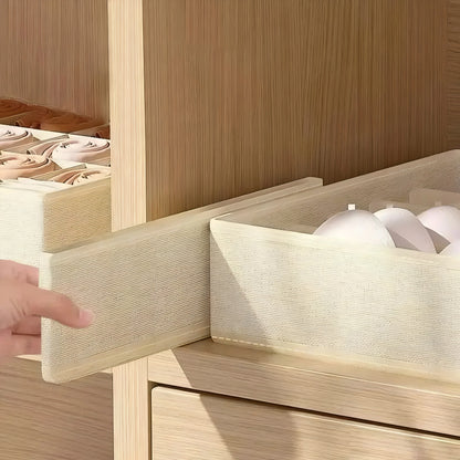 Organizador de Cajones Plegable para Ropa Interior y Calcetines | Caja de Tela Reforzada para Armario y Cómoda (32x32x10cm)