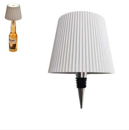Lámpara Inalámbrica para Botellas con Control Táctil | Luz de Mesa LED 3 Colores y Brillo Regulable | Lámpara Recargable USB IP54 para Bar, Terraza y Dormitorio