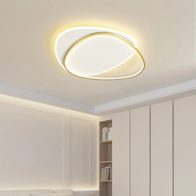 Chandelier LED Moderno QIYIMEI para Salón y Dormitorio | Lámpara de Techo Minimalista de Aluminio | Iluminación de Alta Eficiencia 110-220V