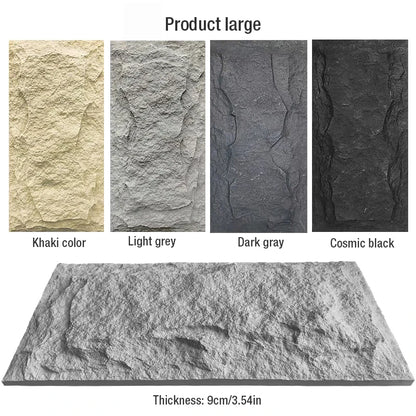 Set de 4 Paneles de Pared 3D de PVC (120x60 cm) - Diseño de Piedra de Alta Simulación