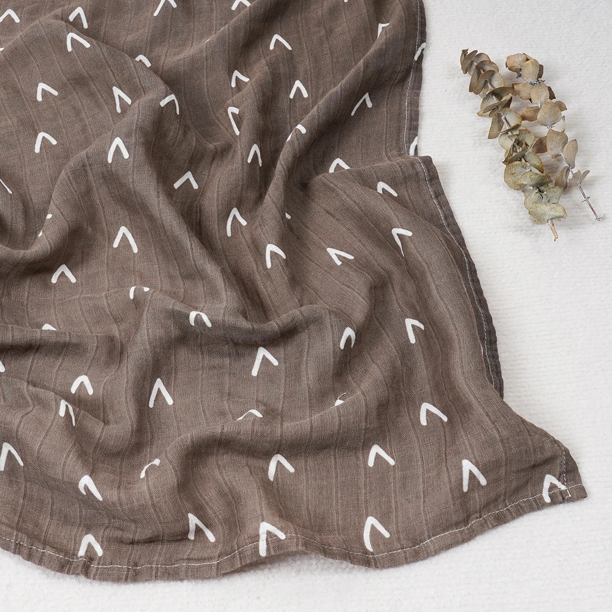 Manta de Muselina de Bambú y Algodón de Doble Capa (120x110 cm) - Envoltura Suave y Multiusos