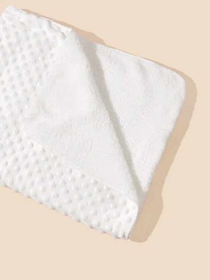 Manta de Bebé Minky de Doble Capa (Terciopelo de Cristal y Puntos) - Súper Suave y Universal