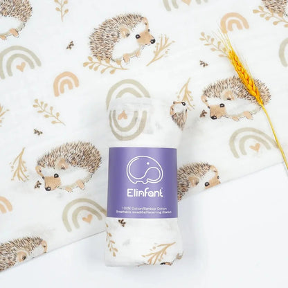 Manta de Muselina de Algodón 100% Puro (120 x 110 cm) - Envoltura y Toalla de Baño de Doble Capa