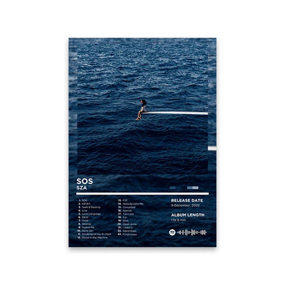 Lienzo musical retro para pared