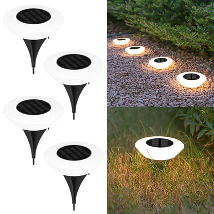 Luces Solares LED de Suelo Impermeables IP65 | Pack de 1 a 8 Focos Solares de Exterior para Jardín, Caminos y Césped | Iluminación Automática de Acero Inoxidable