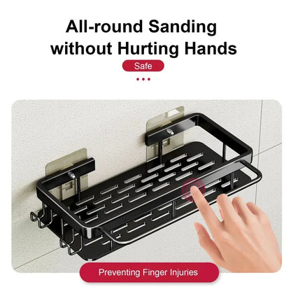 Estante Esquinero de Aluminio para Baño y Ducha | Organizador de Pared sin Taladro para Champú | Soporte Antioxidante Multiusos