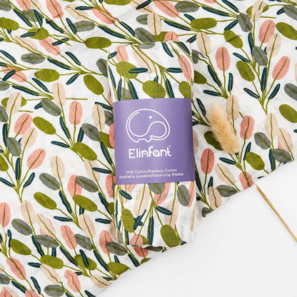 Manta de Muselina de Bambú y Algodón de Doble Capa (120x110 cm) - Envoltura Suave y Multiusos