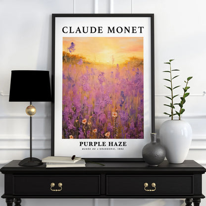 Póster Vintage de Arte Famoso (Claude Monet) - Impresión en Lienzo Giclée de Paisajes y Flores