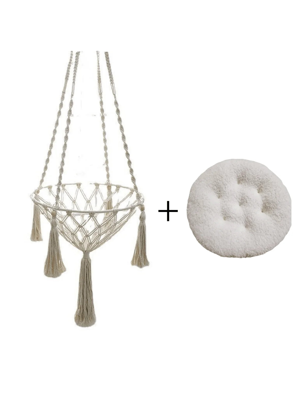 Hamaca Colgante Artesanal para Gatos (Cuerda de Algodón Trenzada) - Estilo Bohemio