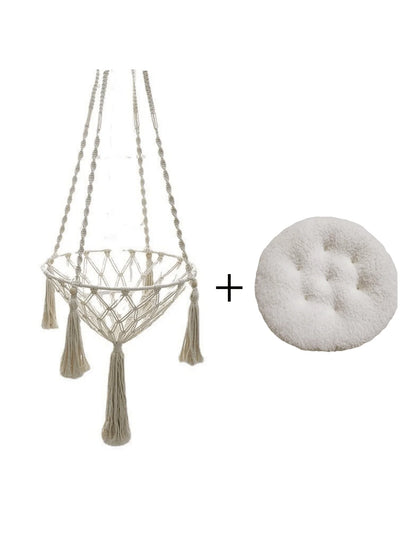 Hamaca Colgante Artesanal para Gatos (Cuerda de Algodón Trenzada) - Estilo Bohemio