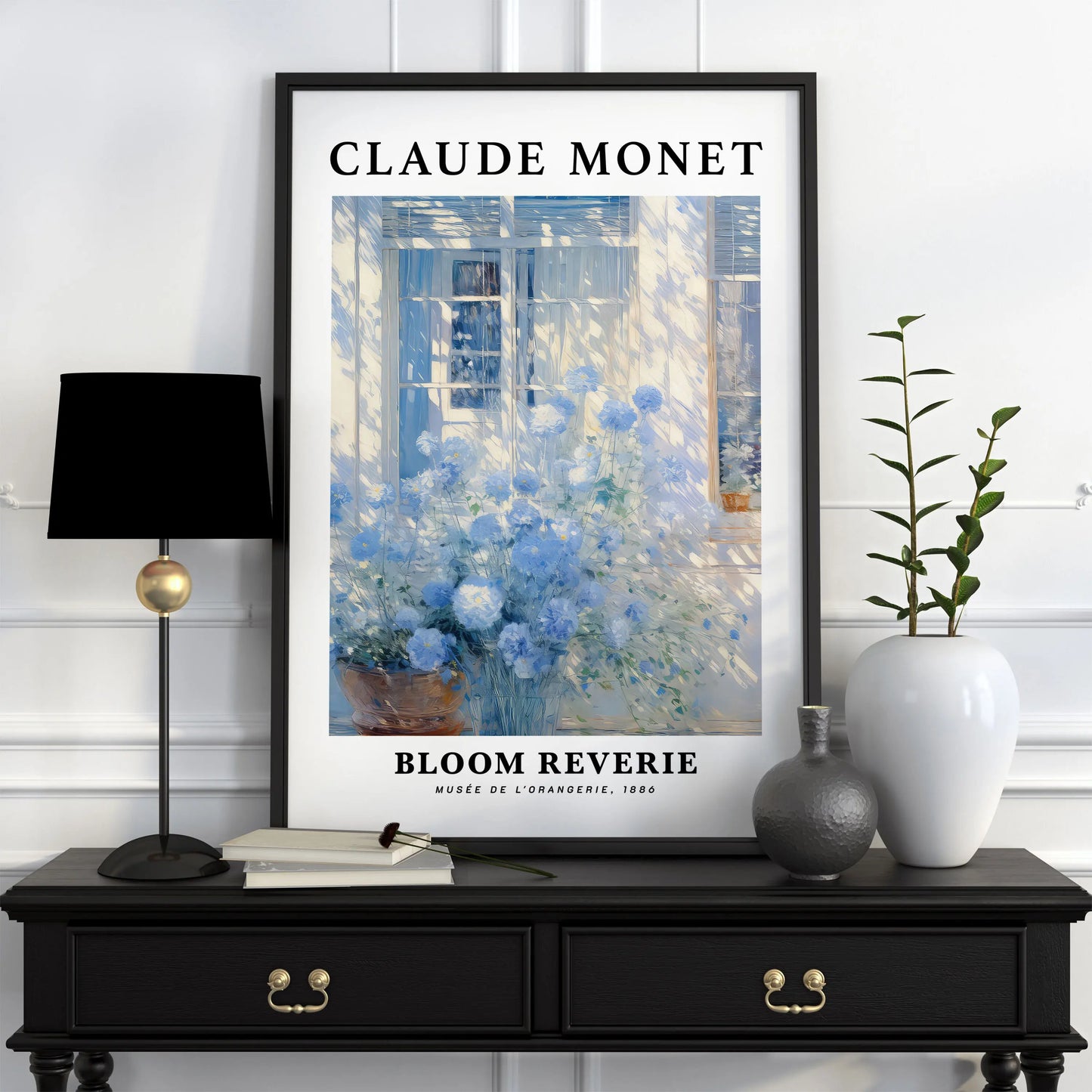 Póster Vintage de Arte Famoso (Claude Monet) - Impresión en Lienzo Giclée de Paisajes y Flores
