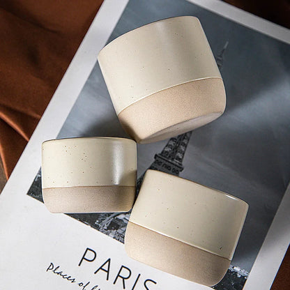 Taza Vintage de Cerámica de Gres (Stoneware) - Estilo Japonés para Café y Té