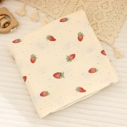 Manta de Muselina de Algodón (Estampado Cartoon) - Envoltura Suave y Transpirable para Bebé