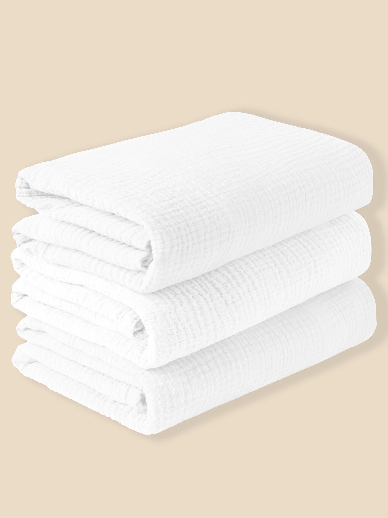 Set de 3 Mantas de Muselina Suave y Transpirable - Envoltura para Recién Nacidos (Swaddle Blankets)