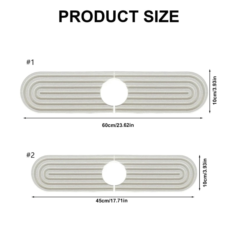 Tapete Absorbente Grifo Tierra de Diatomeas | Secado Rápido Antideslizante Fregadero - Casarae