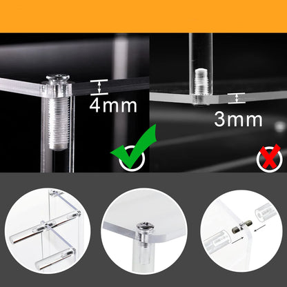 Expositor Transparente de Acrílico de 2 Escalones - Organizador Multiusos para Figuras, Postres y Perfumes