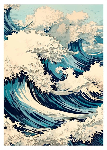 Póster de Arte Japonés de Exposición (Katsushika Hokusai) - Impresión de Paisajes Vintage en Lienzo