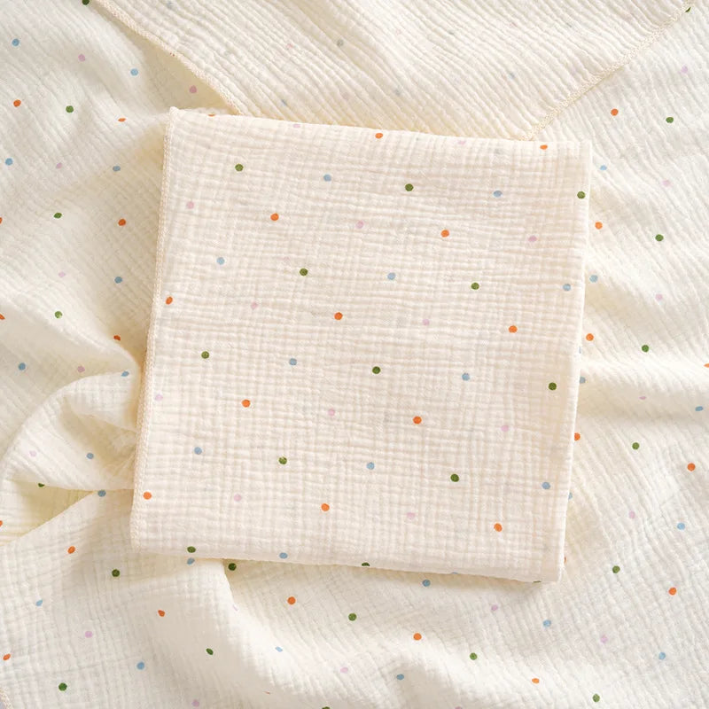 Manta de Muselina de Algodón (Estampado Cartoon) - Envoltura Suave y Transpirable para Bebé